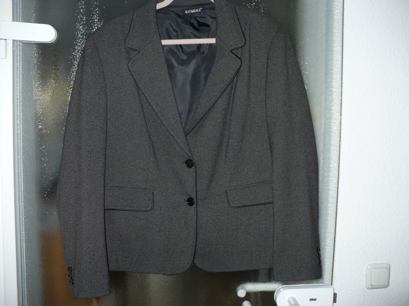 Hosenanzug schwarz-grau - Gr. 46/48