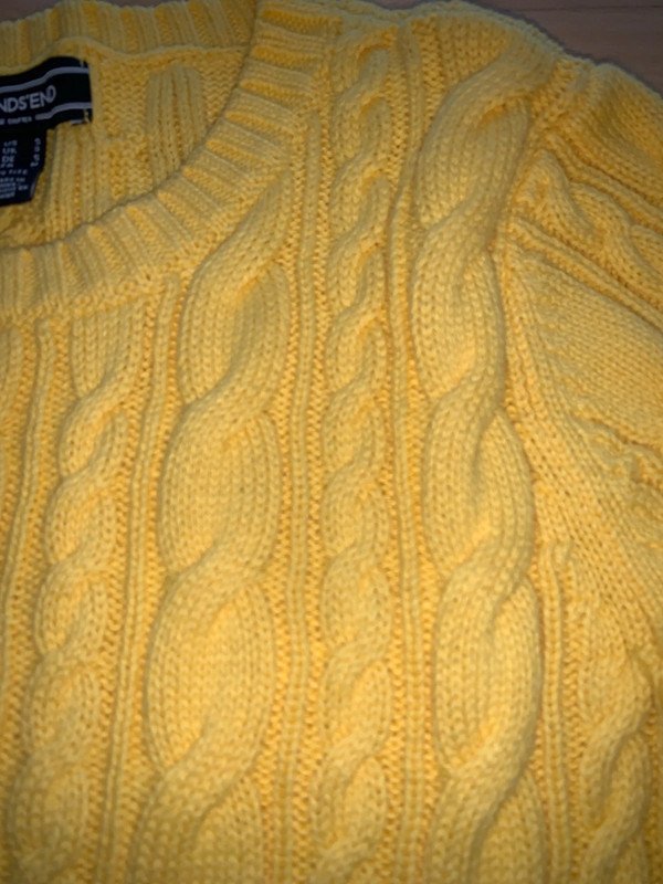 Lands End Land's End Pulli Gelb 100% Baumwolle