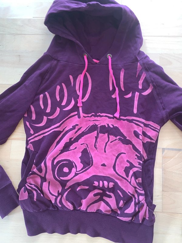 Keep Up Pulli Hund Hundefan französische Bulldogge oder Mops Super cool Lila - Bordaux - dunkelbeere Rosa Mit Kapuze