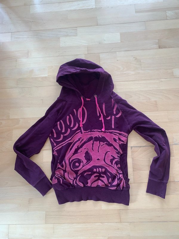 Keep Up Pulli Hund Hundefan französische Bulldogge oder Mops Super cool Lila - Bordaux - dunkelbeere Rosa Mit Kapuze