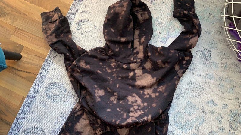 Cooler 2-teiler Batik Hausanzug Kurzpulli + Hose 34-36 +36 Als S Set Hose Oberteil 