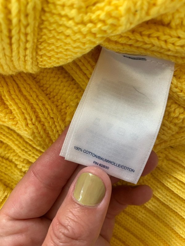 Lands End Land's End Pulli Gelb 100% Baumwolle