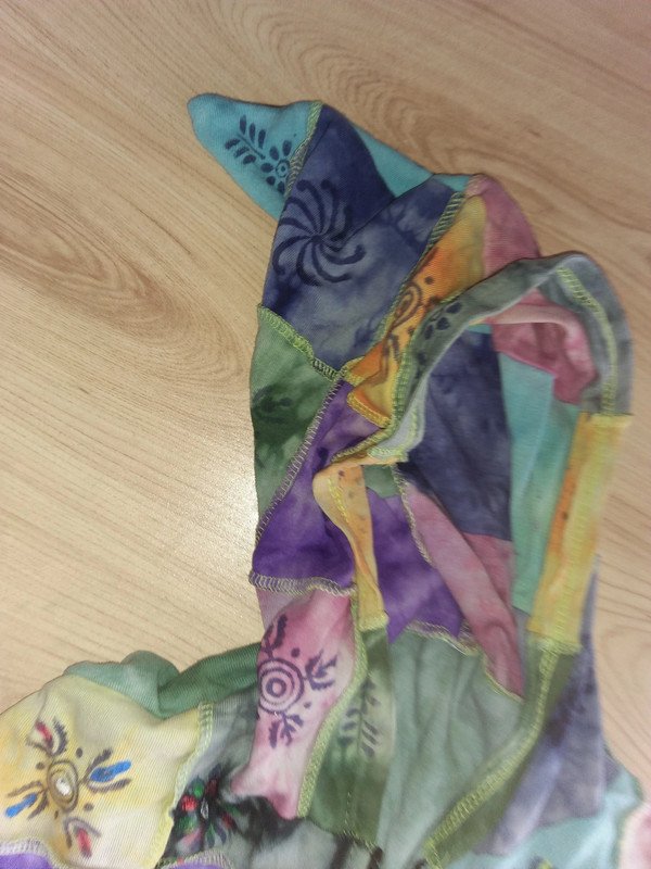 Nepal Hippie bunte Patchwork Optik Jacke Pulli Oberteil 36 S