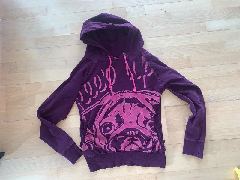 Keep Up Pulli Hund Hundefan französische Bulldogge oder Mops Super cool Lila - Bordaux - dunkelbeere Rosa Mit Kapuze