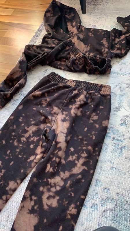 Cooler 2-teiler Batik Hausanzug Kurzpulli + Hose 34-36 +36 Als S Set Hose Oberteil 