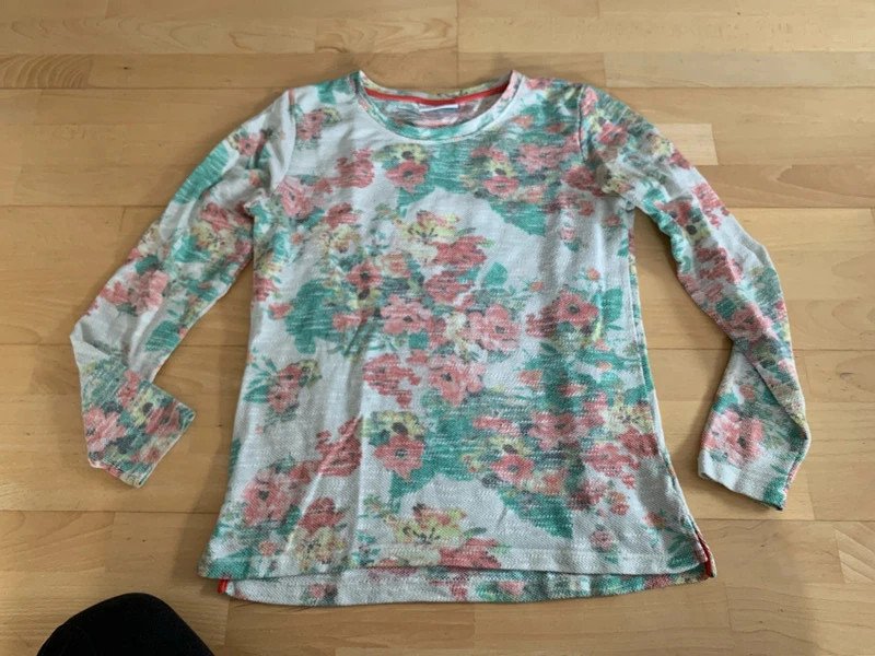 Traumhafter Romantik Frühjahr Retro Vintage Pulli Langarm Oberteil Blumen Shabby Flower Power Chic 36