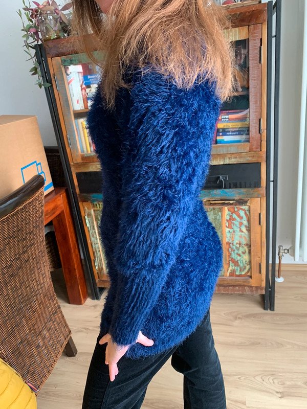 Patty Moon Material Mix Wuschel Pulli mit Seide 36 S