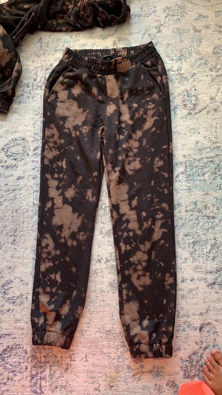 Cooler 2-teiler Batik Hausanzug Kurzpulli + Hose 34-36 +36 Als S Set Hose Oberteil 