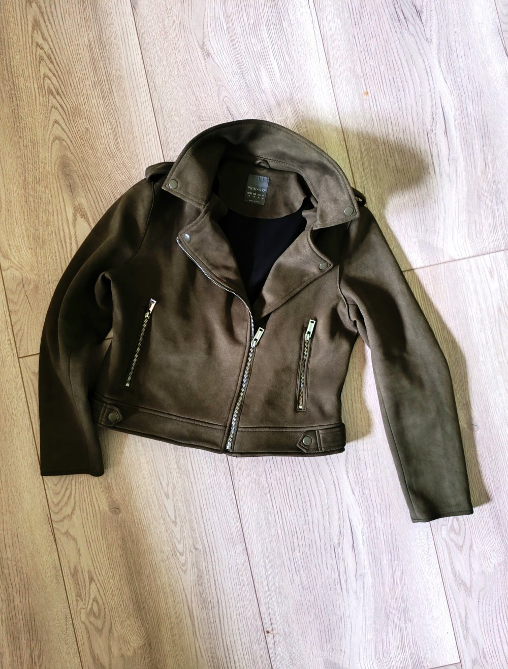 Bikerjacke Wildleder Optik Jacke Wildleder Imitat Gr 42