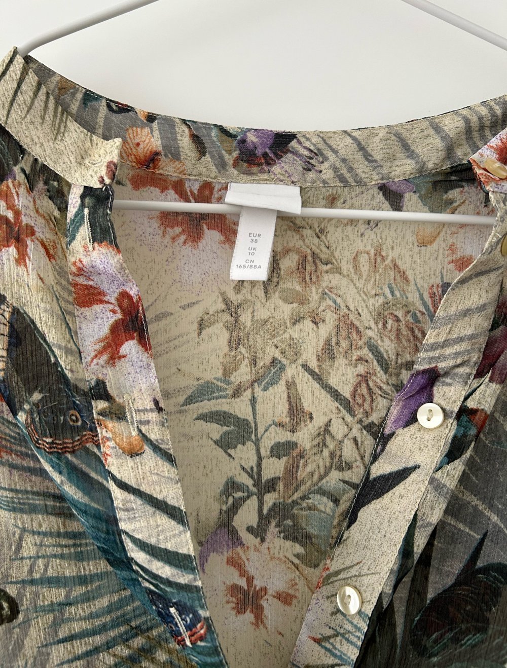 Gemustertes Chiffon Blümchen Kleid