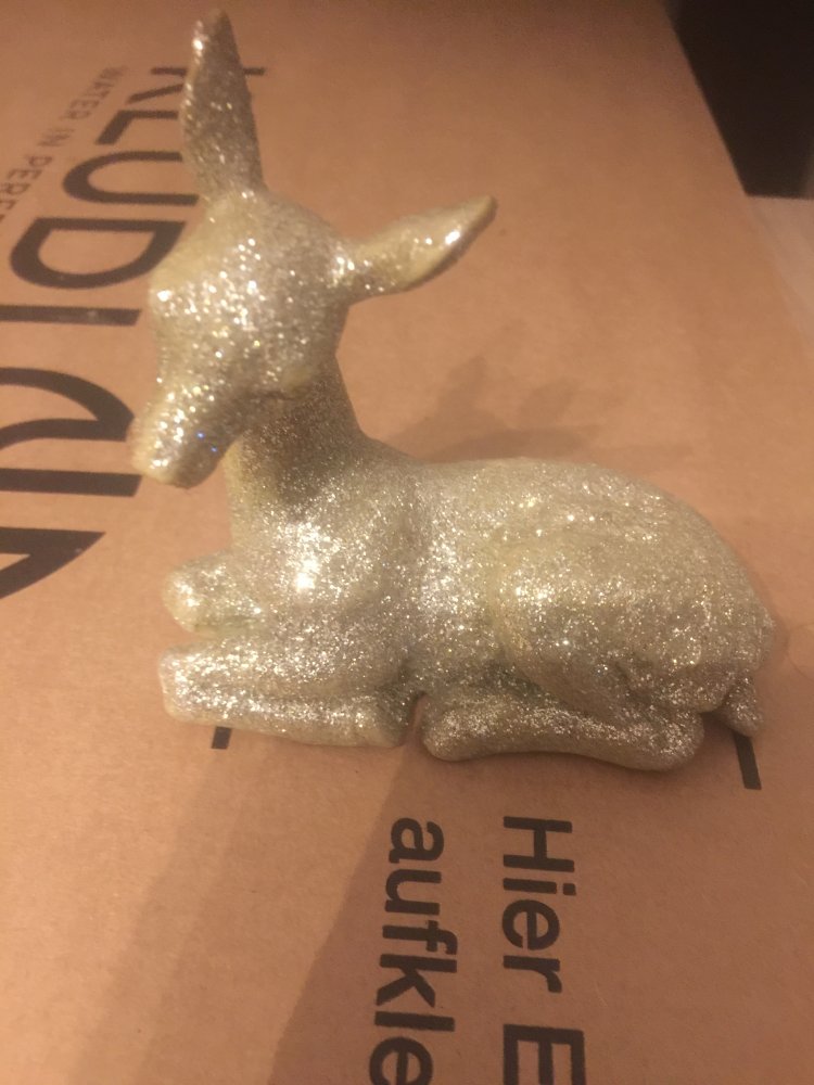 Weihnachtsdekoration Glitzer Reh