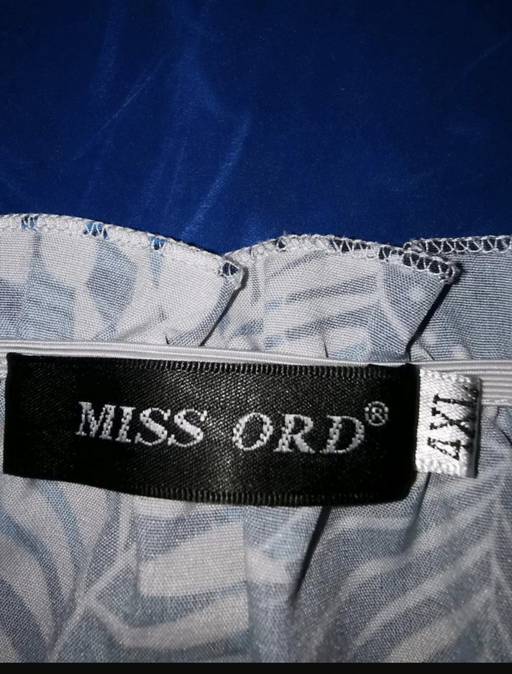 Kleid blau/weiß, A-Linie, knieumspielend, Carmen, 2XL od. 3XL (5)