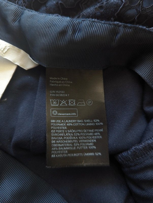 H&M Spitze Stoff Rock Blumenmuster Vintage Style Stiftrock