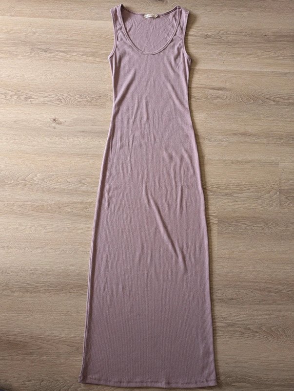 rippstrick Maxikleid körperbetonend lang körperbetonend