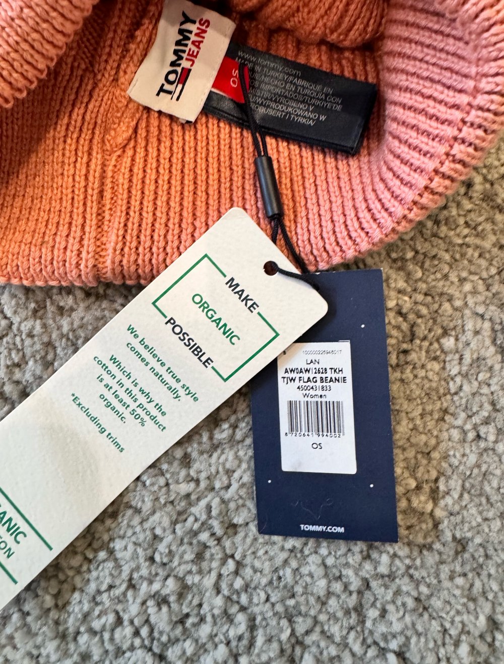Tommy Hilfiger Beanie Mütze Rosa Neu