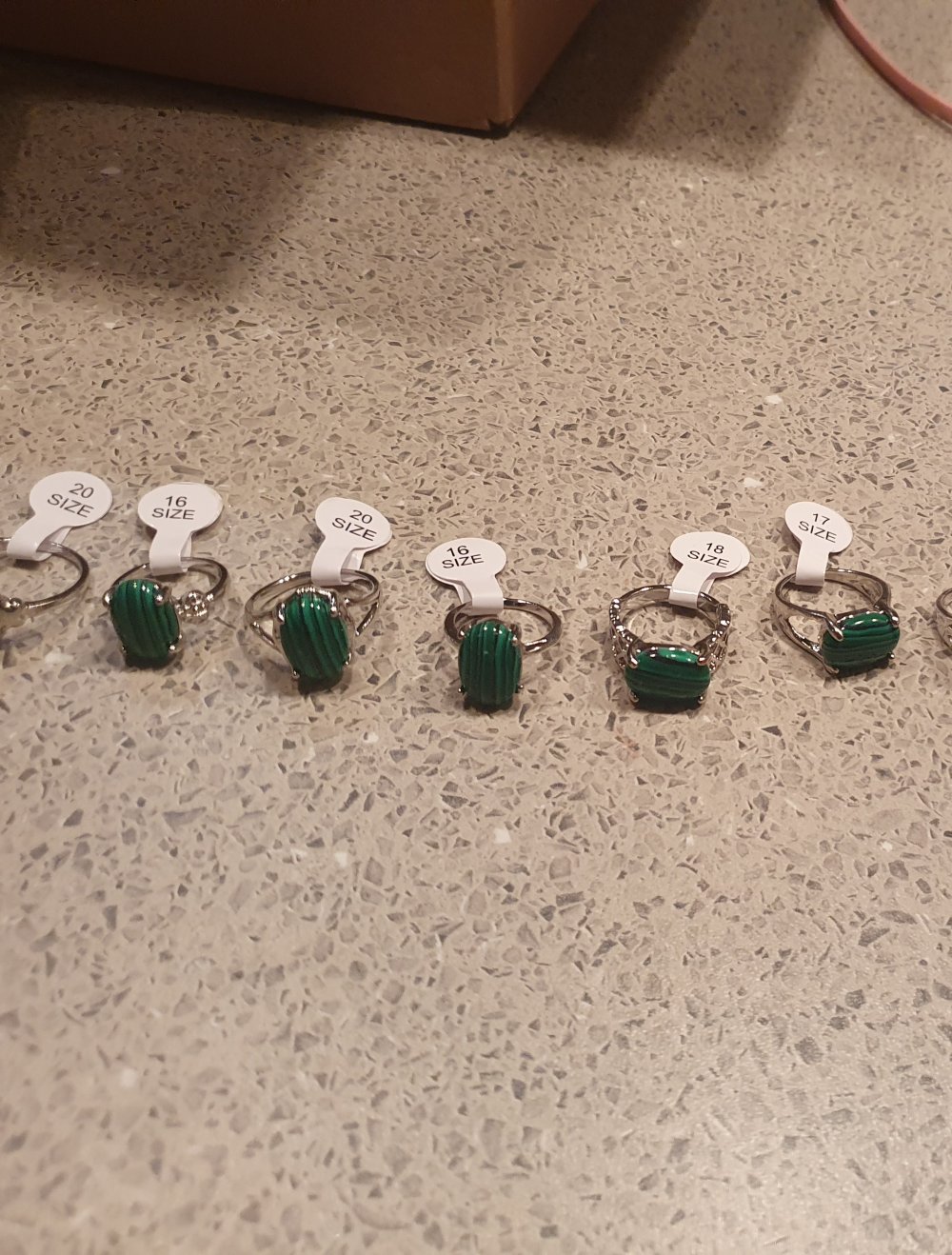 Ringe mit Malachit Stein