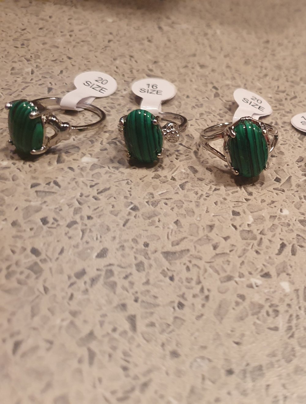 Ringe mit Malachit Stein