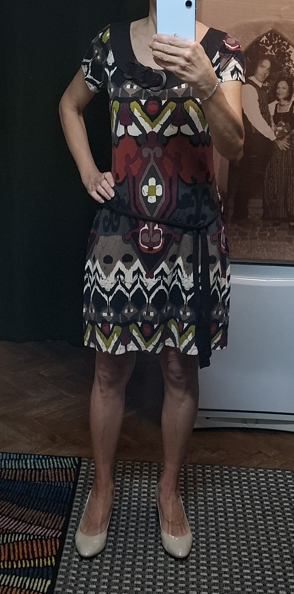 Gemustertes Minikleid