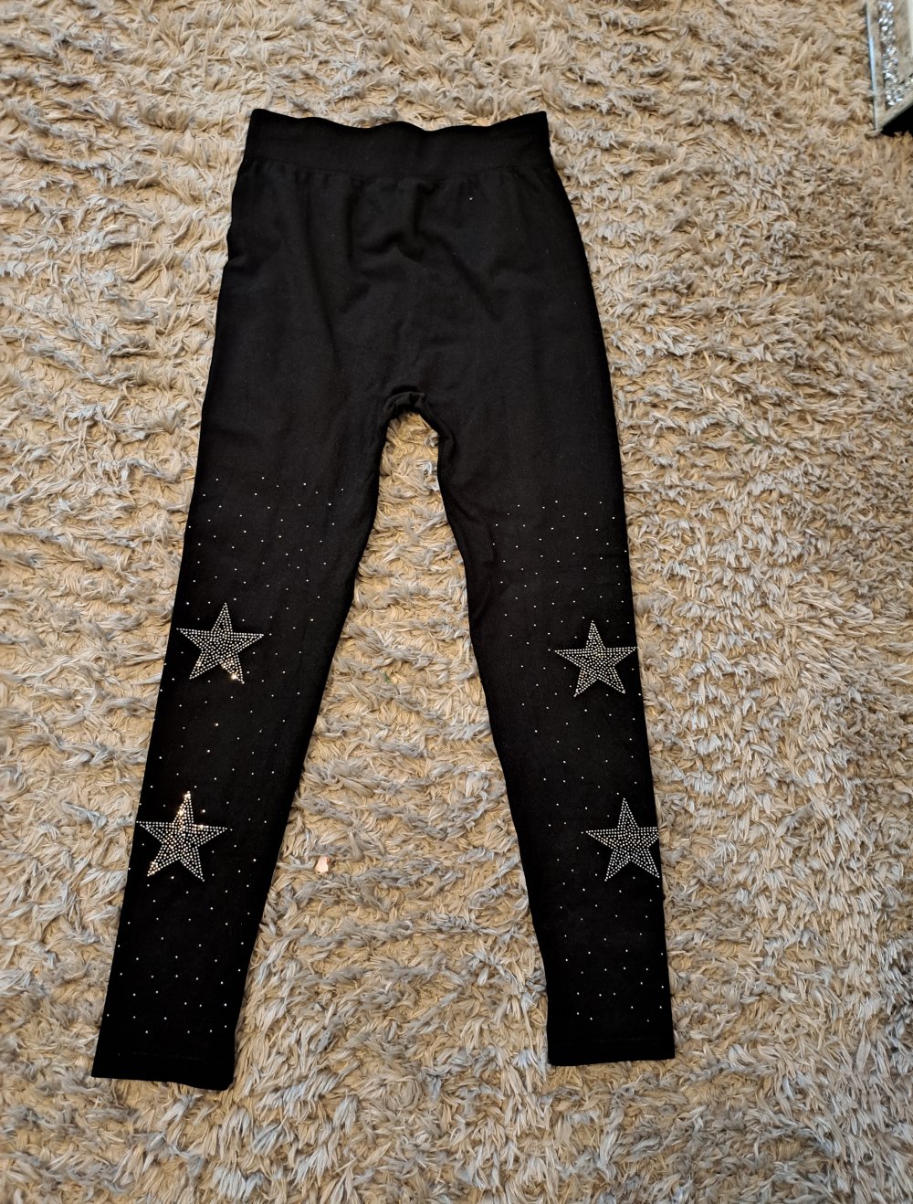 neue leggins mit sternen schwarz gr. xl