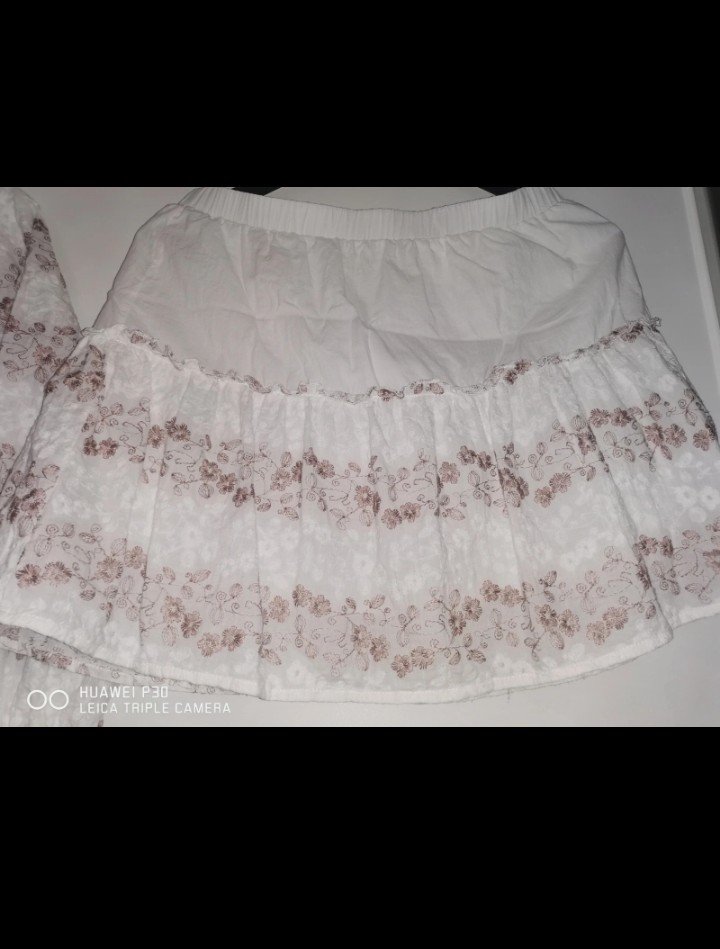 Lunik Boutique Zweiteiler Sommer Set Minirock und Crop Bluse, Gr.L 40