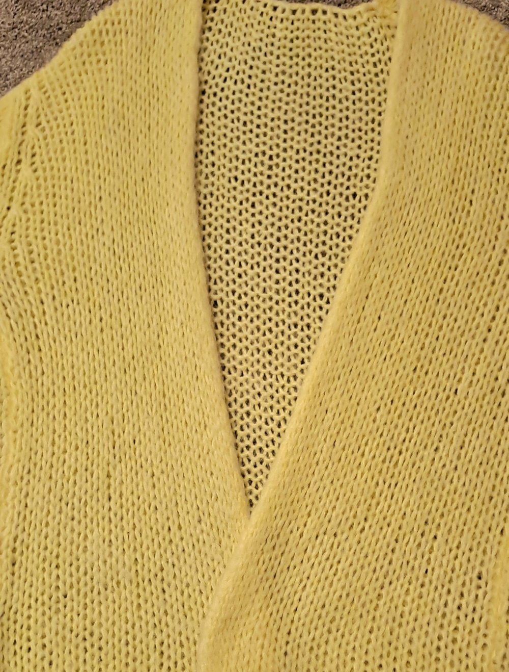 kuschelige weiche warme neuwertige Strick Cardigan gelb Gr 46