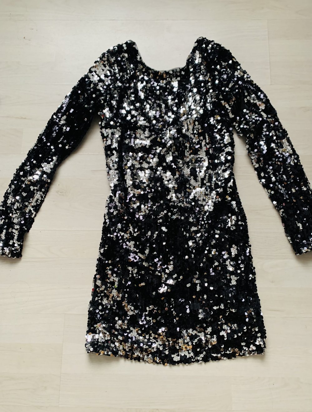 Gina Trikot Abendkleid Pailletten Gr.34 Xs