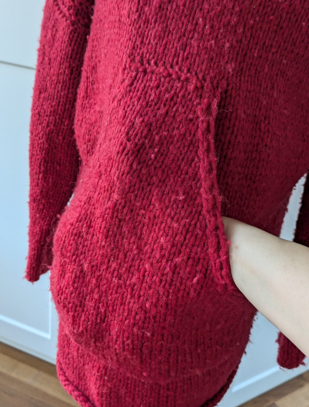 Vintage handgestrickt Woll Pullover