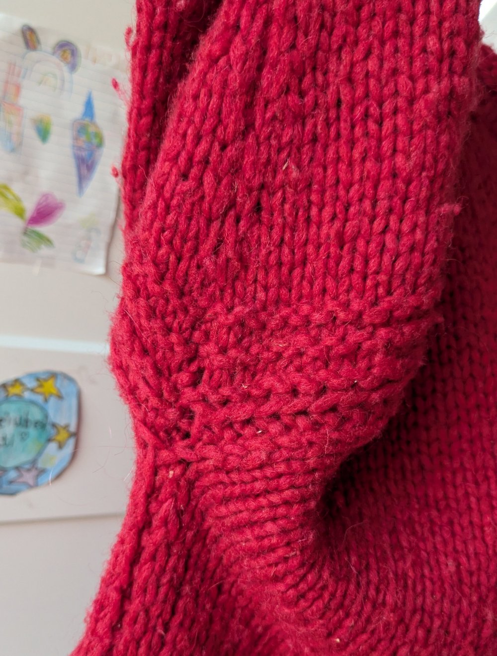 Vintage handgestrickt Woll Pullover