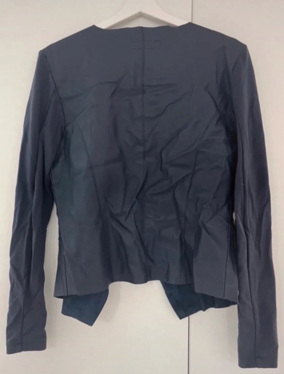 Lederjacke Wildleder dünn in schwarz / dunkelblau in M von Only