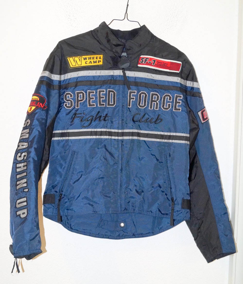 schwarz blaue Motorradjacke Gr.XS Hein Gericke