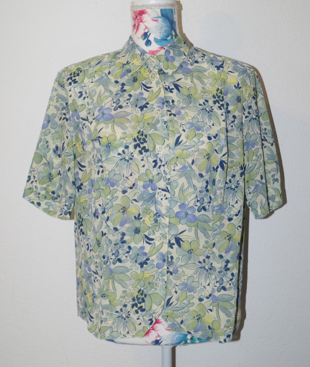 grüne florale Bluse Gr.40 Erfo