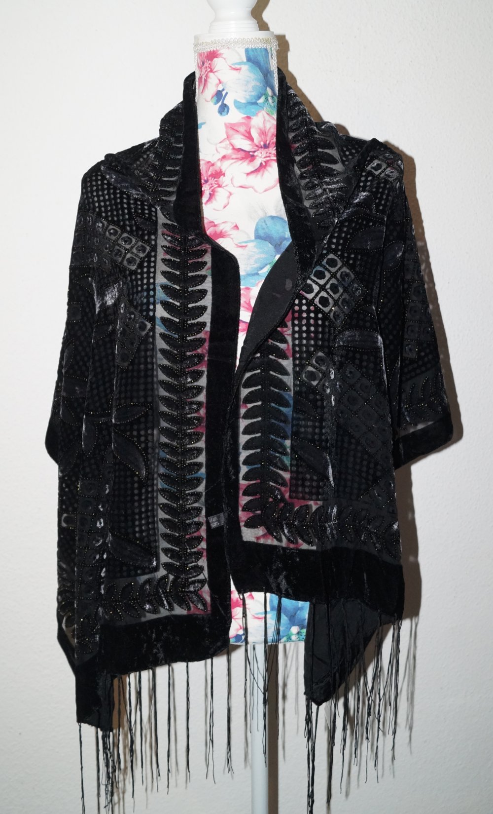 schwarzer Schal / Tuch  50x155