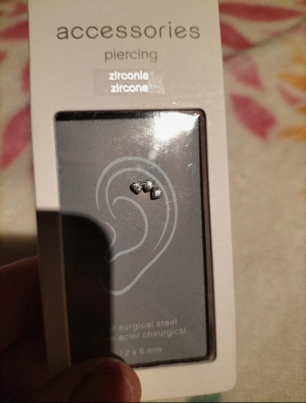 Helix Piercing zirconia 12x6 mm