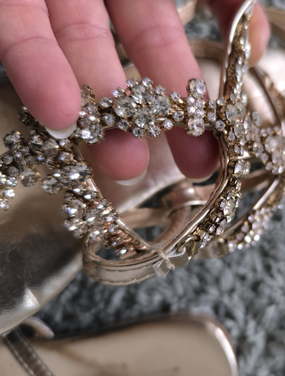 Super schöne Italienische Sandalen mit Strasstein gr 32