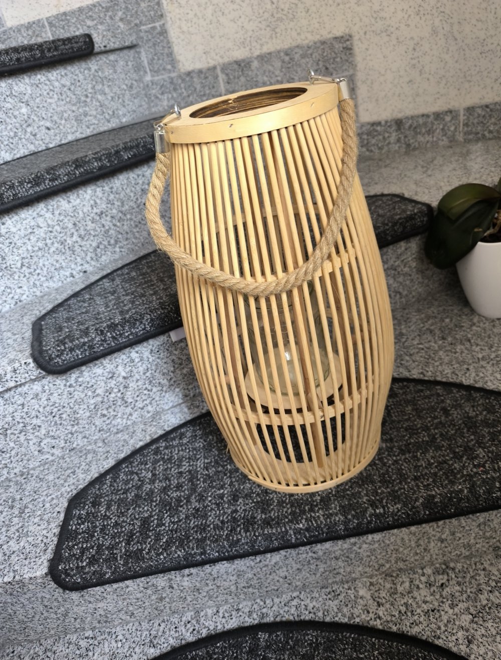 Boho Laterne aus Holzmaterial Neu