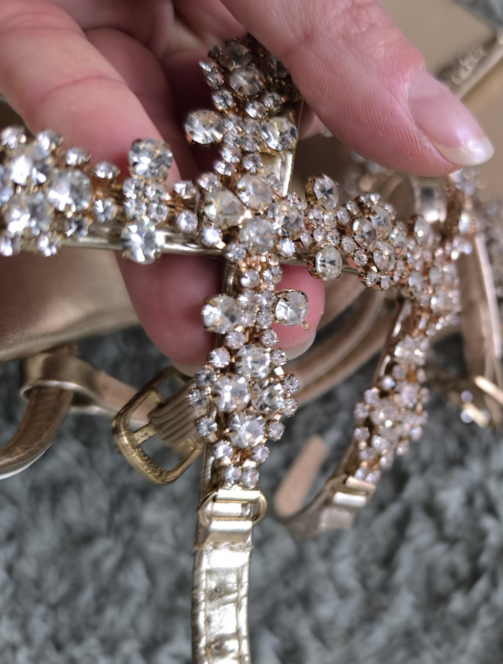 Super schöne Italienische Sandalen mit Strasstein gr 32