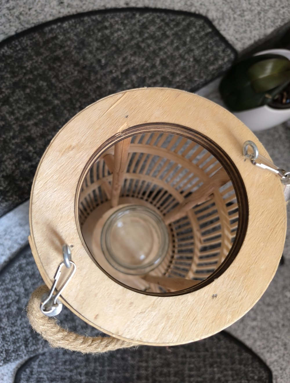 Boho Laterne aus Holzmaterial Neu