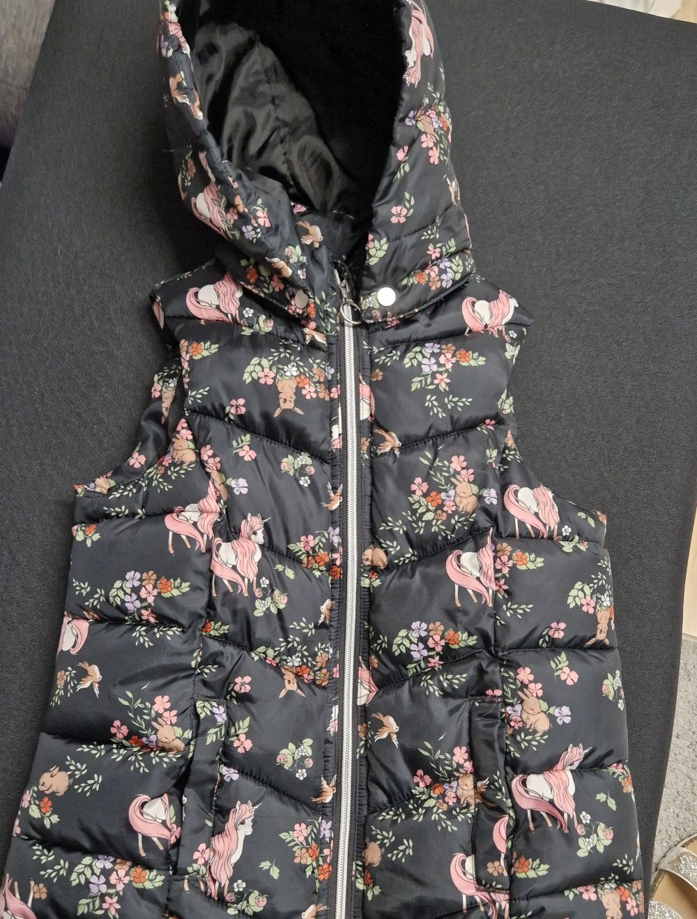 Weste, ärmellos, Einhorn, Mädchen