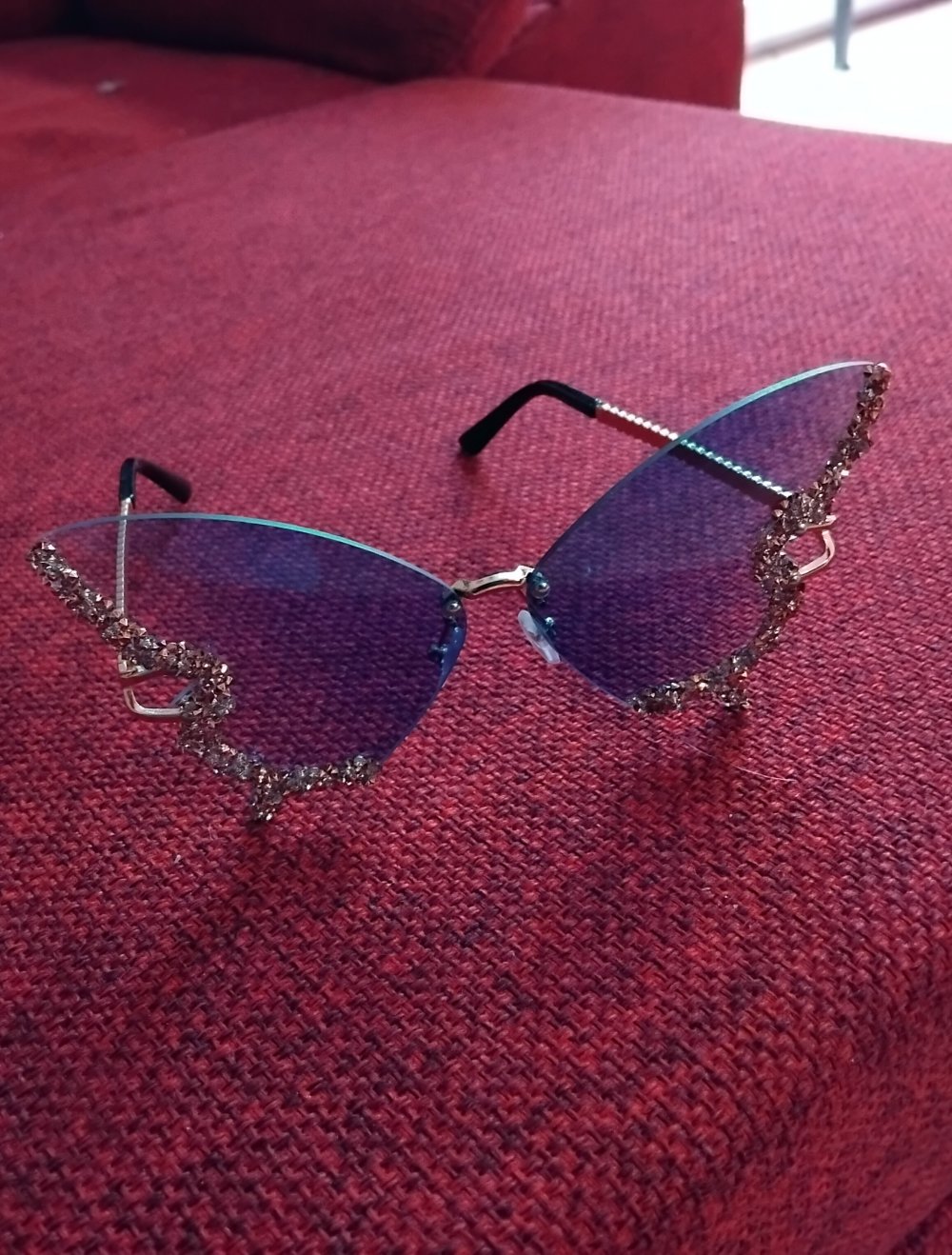 Damen Sonnenbrille schmetterlinge muster