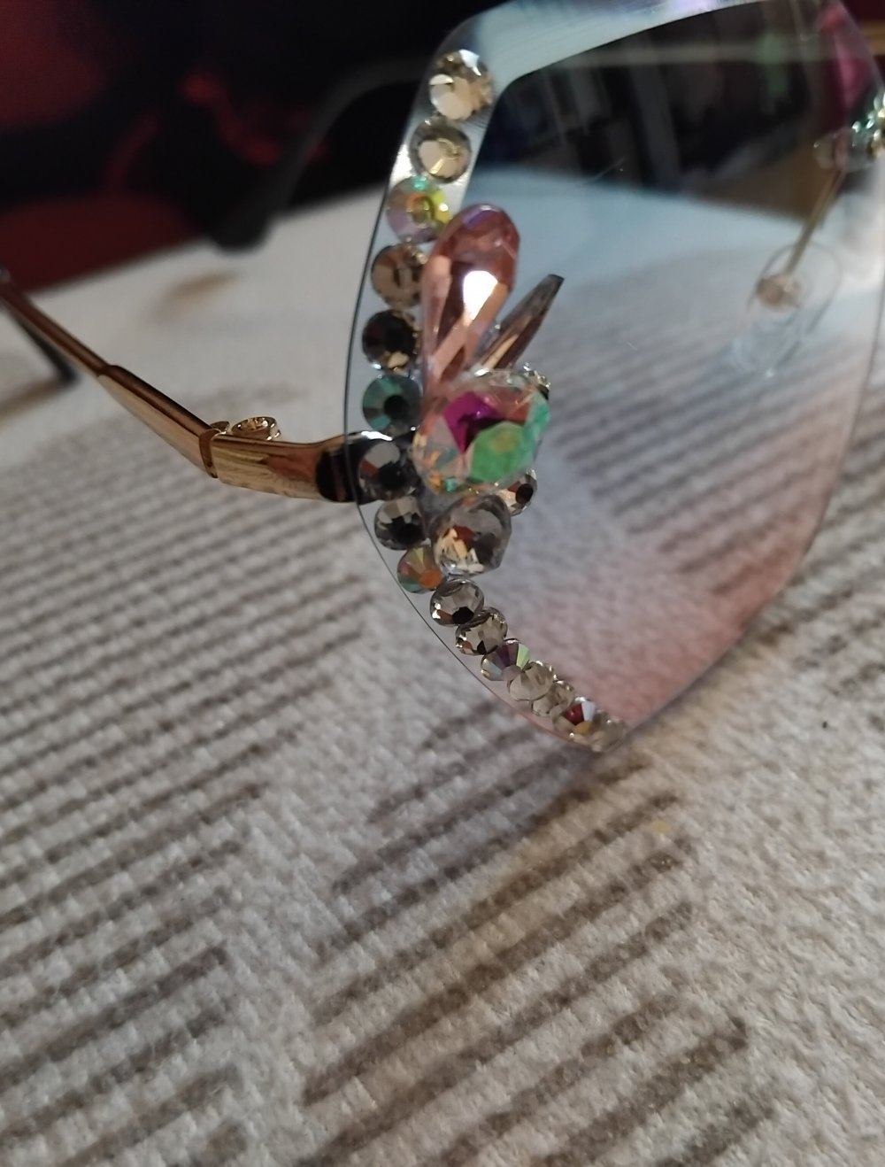 Damen  Sonnenbrille  mit strassteine wunderschön