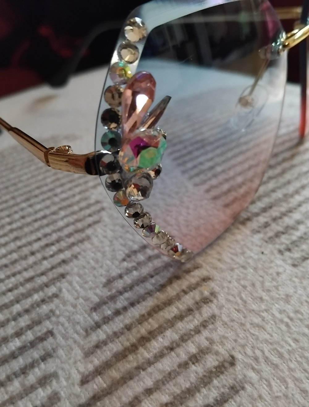 Damen  Sonnenbrille  mit strassteine wunderschön