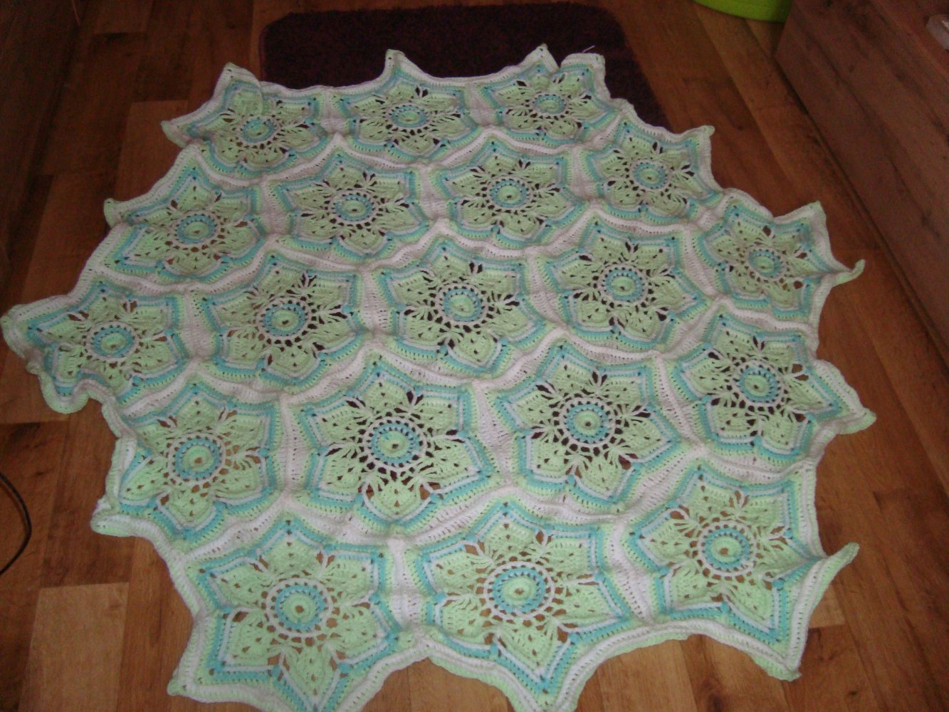 Passionsblumen-Hexagon Decke 