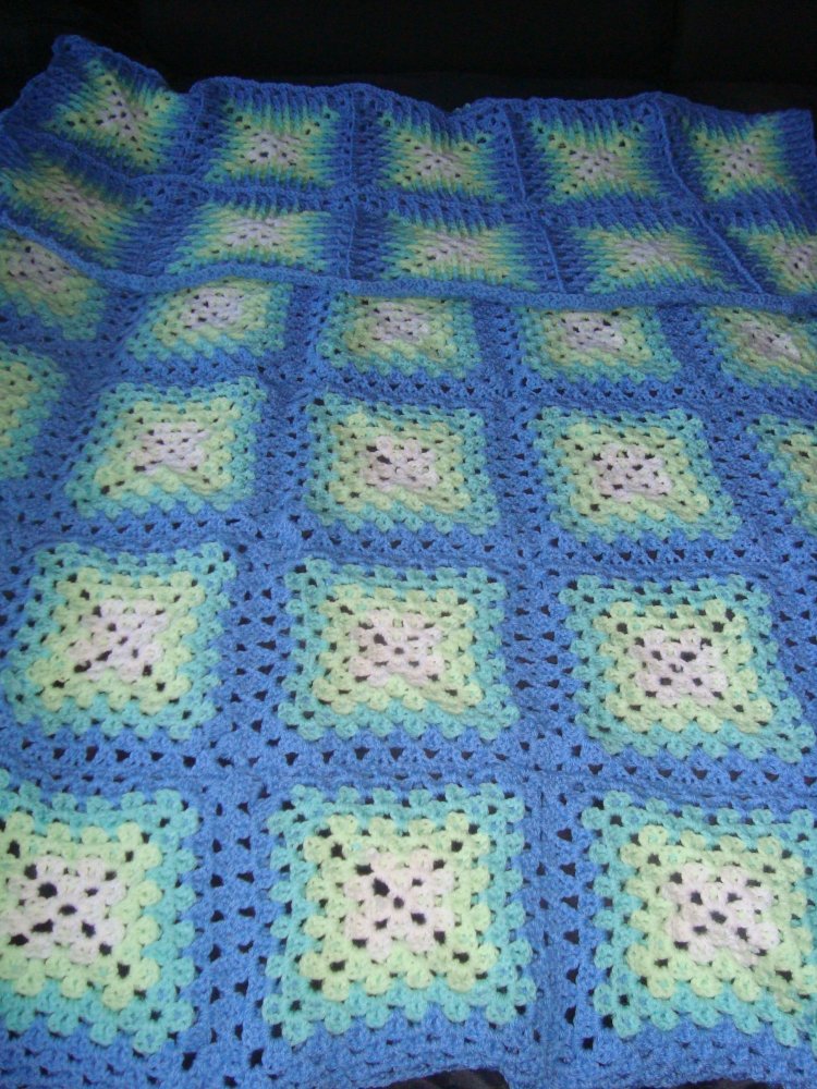 Häkeldecke 3 D Muster