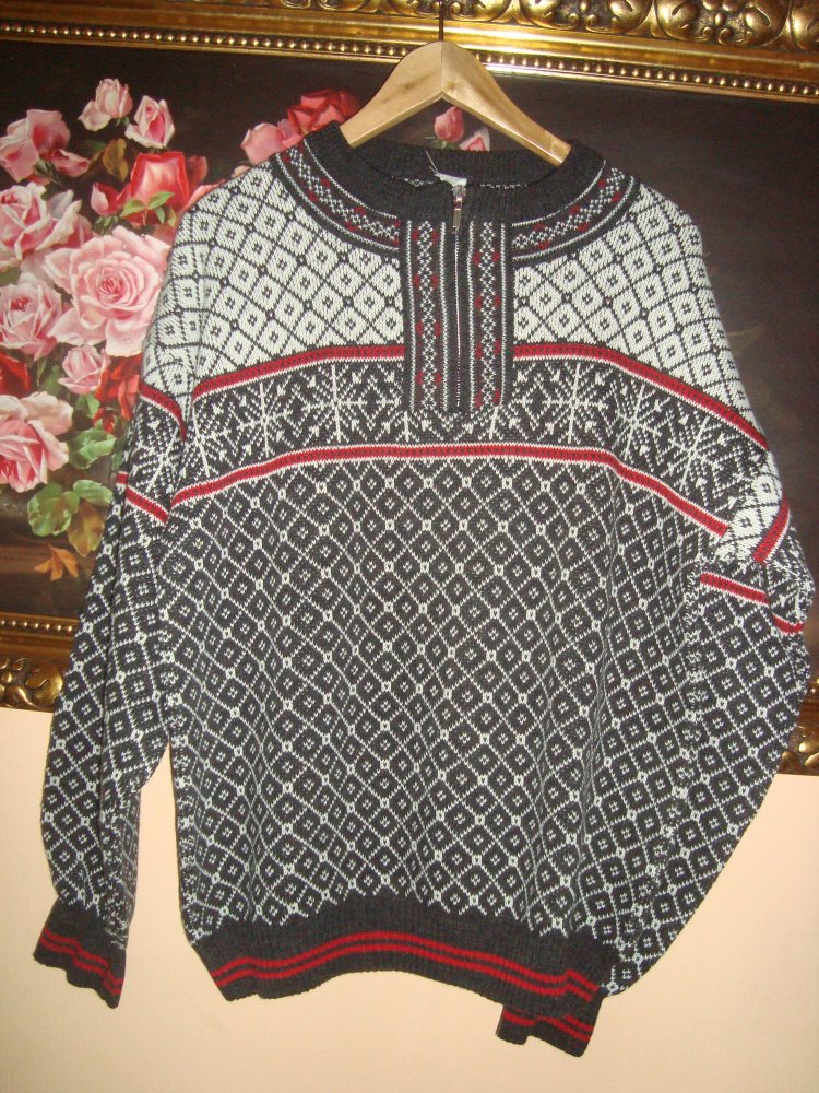Vintage Pullover Norwegermuster Gr.46