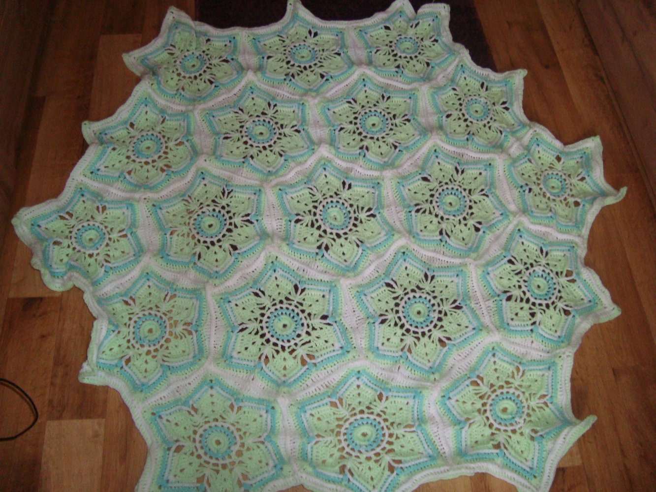 Passionsblumen-Hexagon Decke 