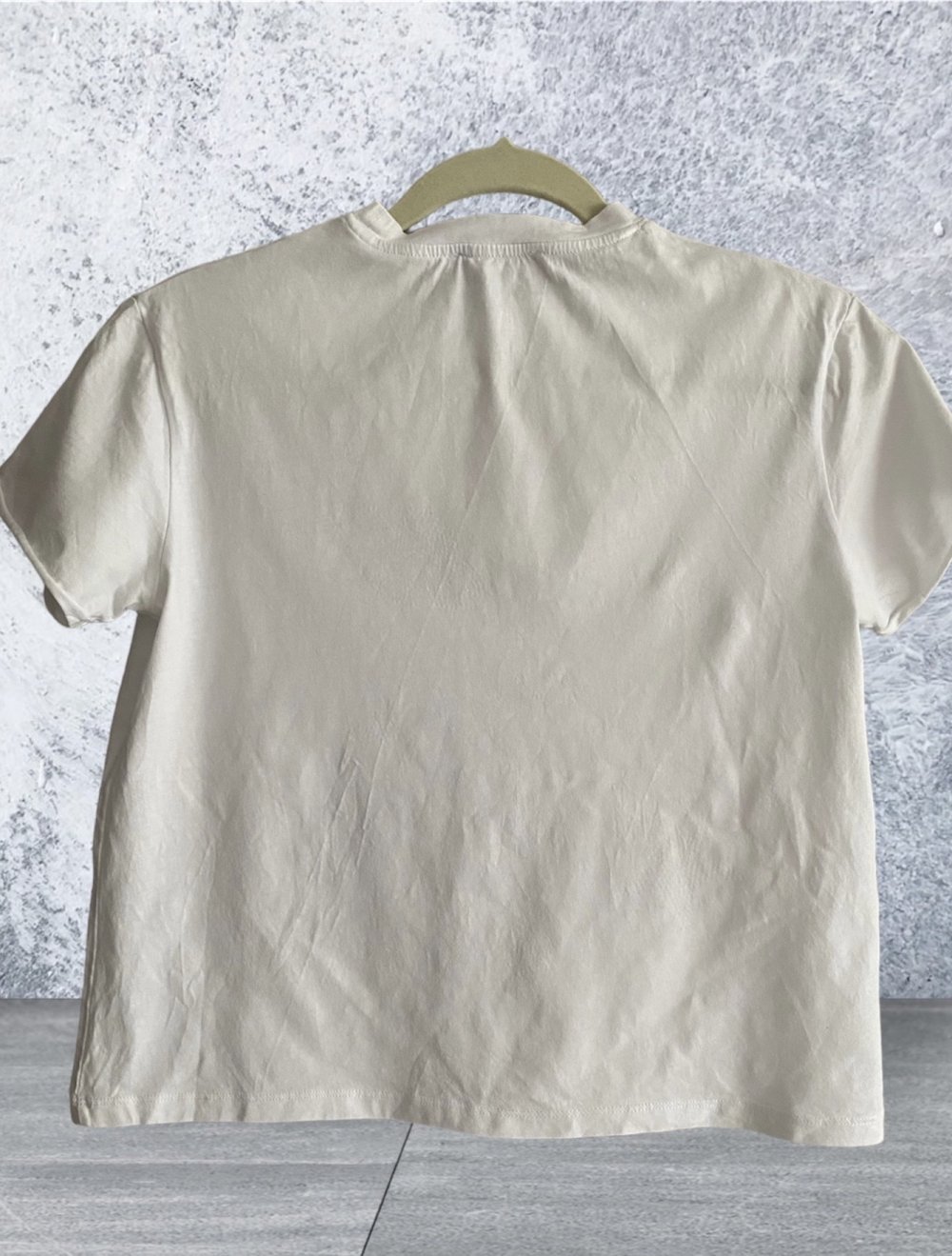 MANGO Damen T-Shirt mit Schmucksteinen in Weiß Gr.S