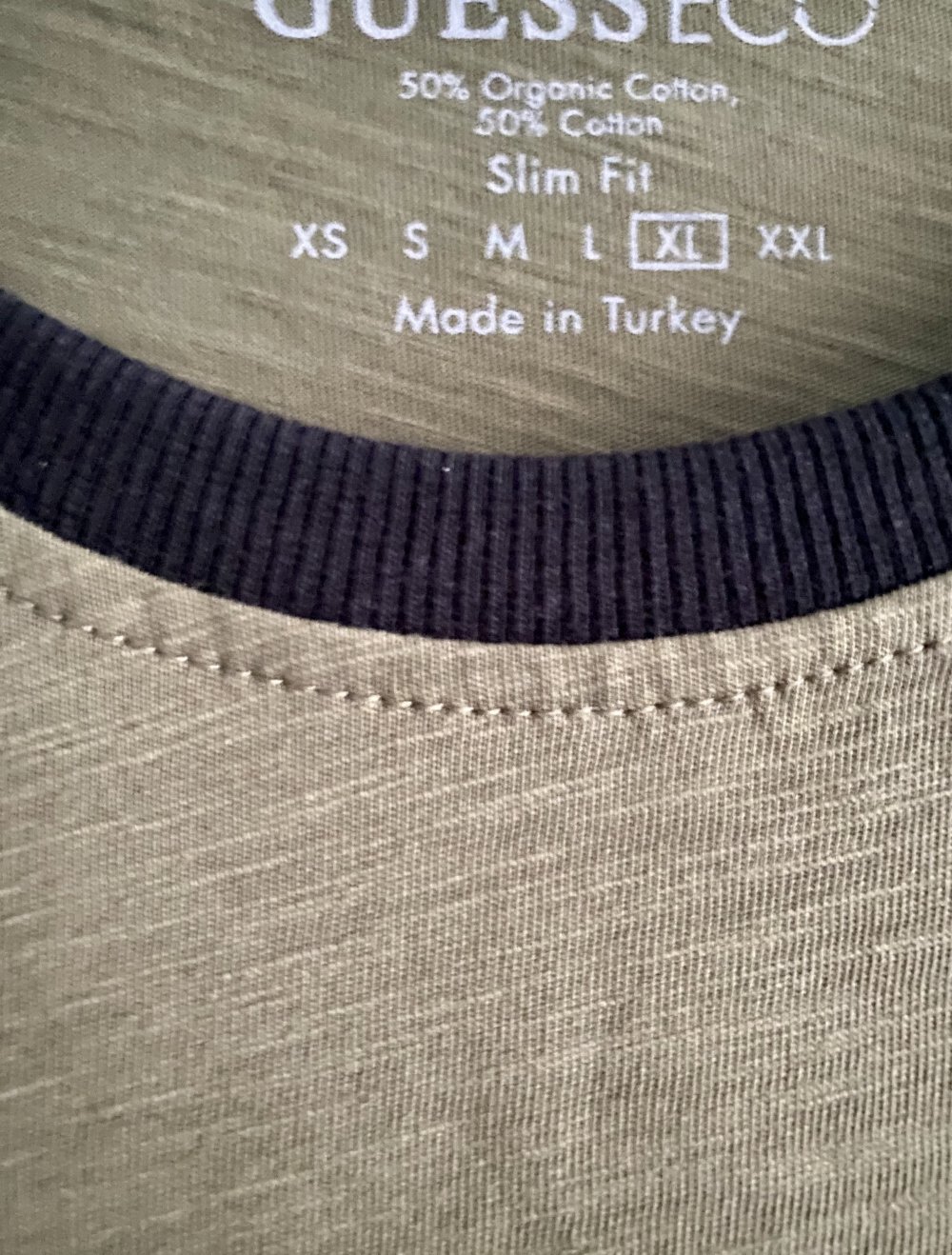 GUESS Herren T-Shirt in Khaki Gr. XL Neu mit Etikett