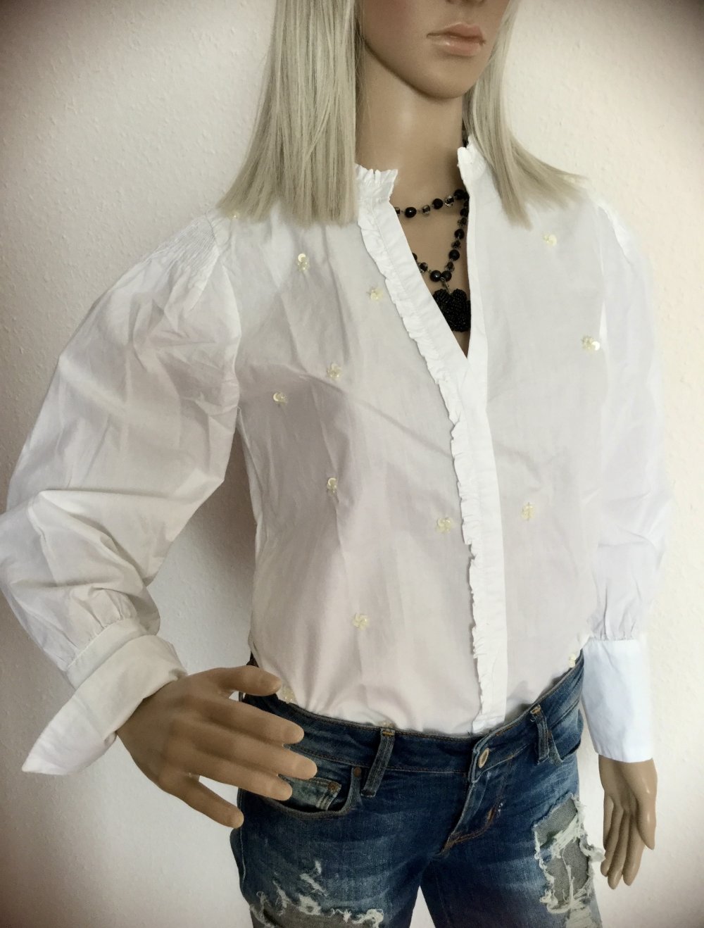 ZARA Basic Damen Bluse Hemd  Popelinhemd Gr.XS Neu mit Etikett