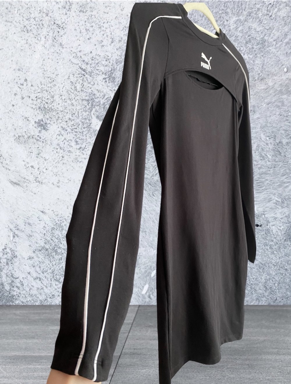 PUMA Damen Sport Stretch Langarm Kleid in Schwarz Gr.S NEU!