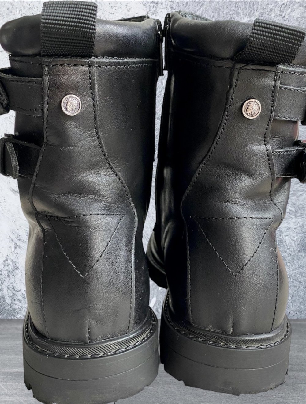 DIESEL Kinder Jungen Leder Boots Stiefel Stiefeletten Gr.33